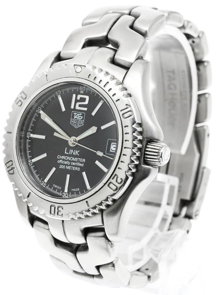 Tag Heuer Link Wt5210 Chronometer Date Black Dial Automatic Mens Watch946640
